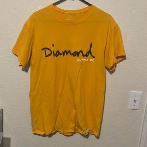 Diamond supply co men’s Medium yellow shirt